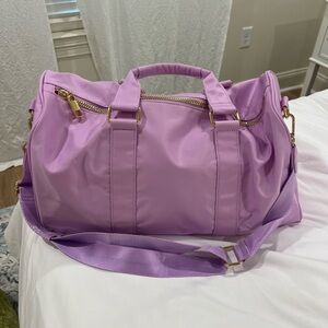 Stoney Clover Lane Lilac Travel Bag with Gold Zippers